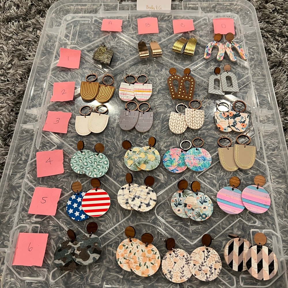 Brinley & Company Earrings lot-24 Pairs! Leather And Nickel Free